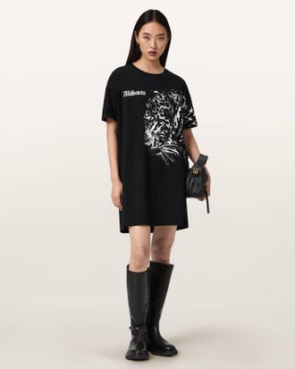 AllSaints Cotton Zaya Mini T-Shirt Dress, Size: XS