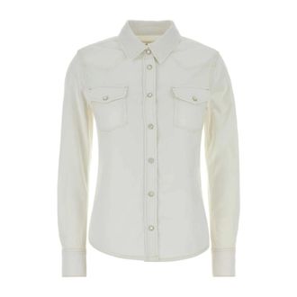 Frame Denim Denim Shirts, female, White, Size: XS The Classic Shirt