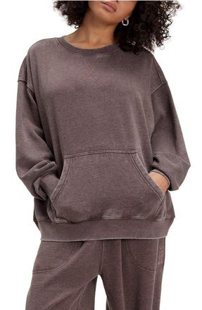 Free People Intimately FP Slow It Down Oversize Cotton Blend Sweatshirt in French Toast at Nordstrom, Size X-Small