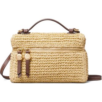Tory Burch Romy Straw Top Handle Bag in Natural at Nordstrom