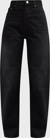 Toteme Mid-Rise Twisted Seam Straight-Leg Jeans