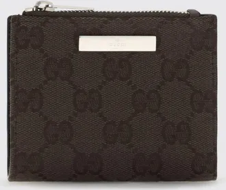 Gucci Portafoglio bifold in tessuto jacquard con monogramma GG