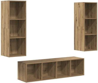 vidaXL Juego De Muebles De Tv 3 Pcs Roble Artisan 37 X 37 X 142.5 Cm Vidaxl