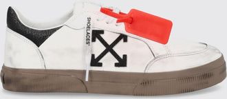 Off-white Sneakers Vulcanized low top in pelle crackl&eacute; con logo Arrow laterale