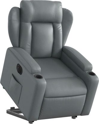 vidaXL Vidaxl - Sill&oacute;n Reclinable Elevable El&eacute;ctrico De Cuero Sint&eacute;tico Gris