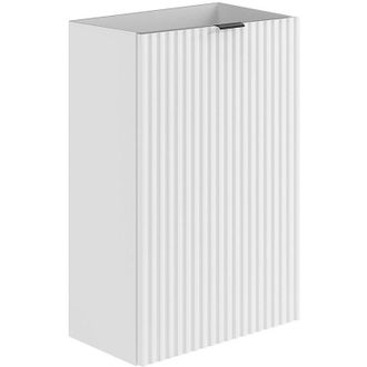 Vente-Unique Mobile lavamano scanalato anta reversibile H60 x L40 x P22 Bianco - vahira