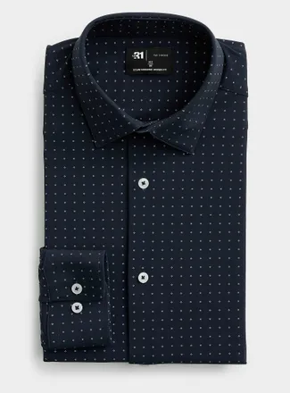 Le 31 Mens Dot diamond shirt Modern fit