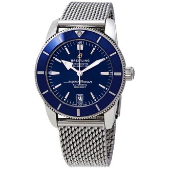Breitling Pre-owned Breitling Superocean Automatic Chronometer Blue Dial Mens Watch AB2010161C1A1