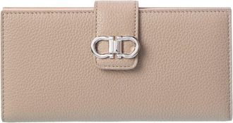 Ferragamo Ferragamo Double Gancini Leather Wallet