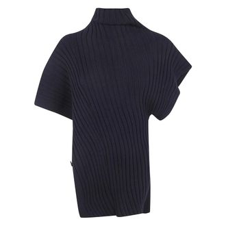 Issey Miyake Truien & Vesten, Dames, Zwart, M, Katoen, Cotton Cashmere Knit Top