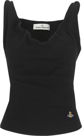 Vivienne Westwood Black Anna Orb Logo Top
