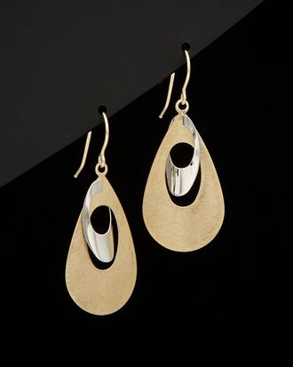 Italian Gold, Inc 14K Italian Gold Two-Tone Drop Earrings