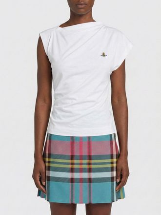 Vivienne Westwood Top asimmetrico in cotone con logo Vivienne Westwood