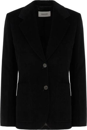Ferragamo Stijlvolle Jassen en Vesten Collectie - Dames - Blazers - Zwart - S - Jassen