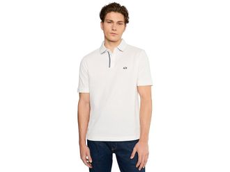 A|X Armani Exchange Cotton Piquet Polo Mens Clothing Off-White : 2XL