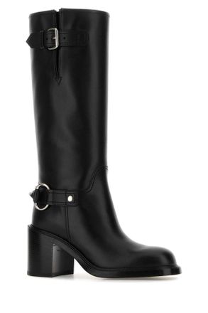 Gucci Womens Black Leather Boots Stivali
