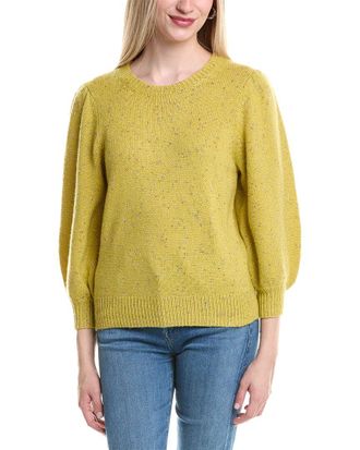 Autumn Cashmere Puff Sleeve Wool & Cashmere-Blend Sweater