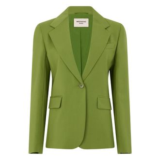 Max Mara Single-breasted jacket - female - Weekend Max Mara - Blazers - Green - S - Jackets
