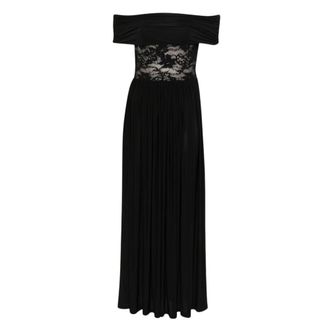Zimmermann Party Dresses, female, Black, 2XS, Rebellion Off-Shoulder Jersey Maxi Dress