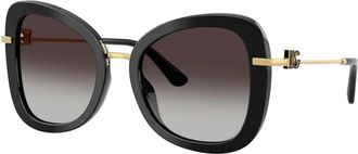 Dolce & Gabbana Dg 4535 Zonnebrillen - Dames - Zonnebrillen - Zwart - 53 MM - Leer - Accessoires