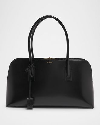 Saint Laurent Sac de Jour Large Bowling Top-Handle Bag in Leather