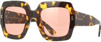 Gucci GG1111S003 Square Full Rim Sunglasses - Havana