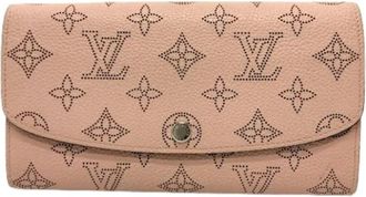 Louis Vuitton Pre-owned Mahina Long Wallet (Tri-fold) - Dames - Vintage Accessoires - Roze - ONE Size - Leer - Vintage