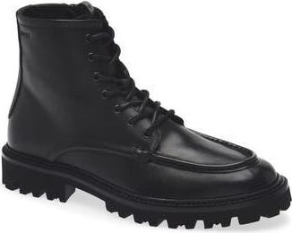 BOSS Julio Lugged Moc Toe Leather Boot in Black at Nordstrom Rack, Size 12Us / 11Uk
