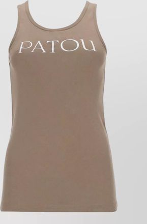 Patou sleeveless round neck womens fashion top