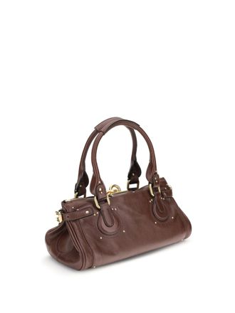 Chlo&eacute; Womens Paddington Leather Shoulder Bag Crafty Brown
