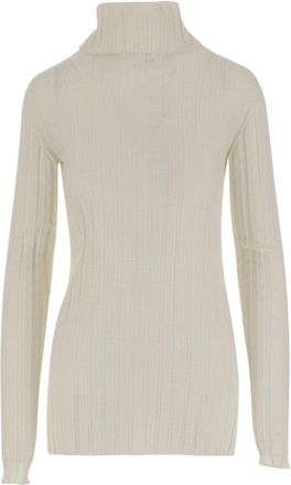 Carven Ribbed Wool And Silk Sweater