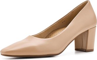 Vaneli Janina High Womens Heels Biscuit Nappa : 9.5 N (AA), Leather