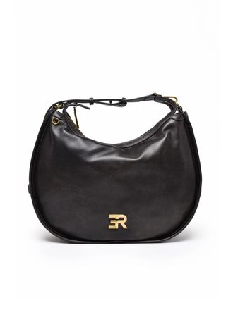 Ermanno Scervino Angelica Crescent Shoulder Bag With Zip Closure And Adjustable Strap