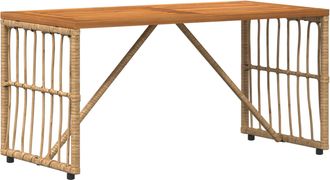 vidaXL Mesa De Exterior Natural 80 X 40 X 40 Cm Acero Y Polirat&aacute;n Vidaxl