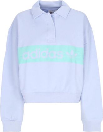 adidas Blue Dawn Crewneck Sweatshirt - Dames - Sportshirts - Blauw - XS - Katoen - Fitness