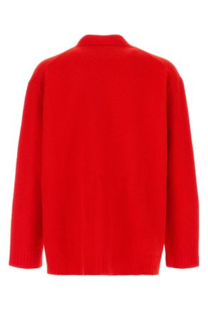 Jil Sander J22hp0005j14506 622 Red Lana Maglie Sweater