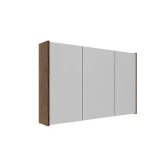 Saniclass Holz Frame Spiegelkast - 100x63x16cm - inclusief zijpanelen - Walnut pure