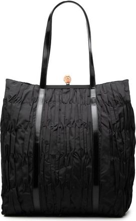 Prada Pre-owned Prada Leather Trimmed Re Nylon Pleated Tote Ladies S14IDJGZHO8CZ68U
