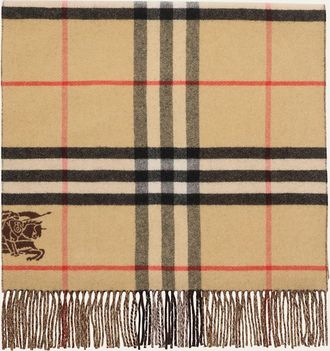 Burberry Mens Reversible Cashmere EKD Check Scarf