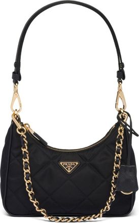 Prada Re-Edition quilted mini bag - women - Recycled Nylon/Nylon/CALFSKIN - OS - Black