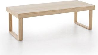 HOGAR 24 Es Berlin Mesa De Centro Sal&oacute;n Mesa Comedor Madera Maciza Natural Color Encerado Y Negro Patas U Medidas: 100 Cm X 50 Cm X 40 Cm - Hogar24