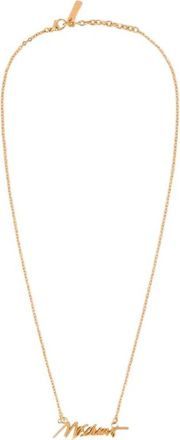 Moschino Signature Logo Metalen Hanger Ketting - Dames - Kettingen - Geel - ONE Size - Accessoires