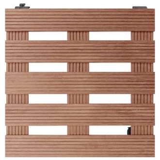 Berkfield Home Plant Trolleys 4 pcs Brown 30x30x7, 5 cm WPC