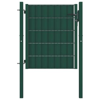 vidaXL Cancello Per Recinzione In Acciaio Resistente Con Chiavi Verde Varie Dimensioni Dimensioni : 100 X 101 Cm