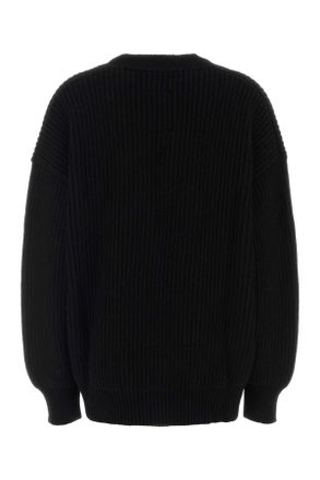 Uma Wang Womens Black Cashmere Oversize Cardigan Exterior: Maglieria