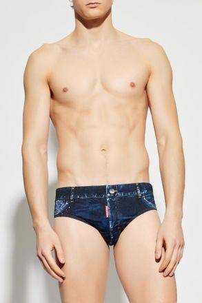 Dsquared2 Swim Briefs, Mens, Navy Blue
