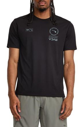 Rvca Hawaii Mark Performance T-Shirt in Black at Nordstrom, Size Xx-Large