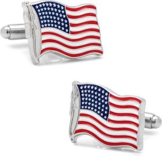 Cufflinks Inc. Waving American Flag Cuff Links in Red at Nordstrom