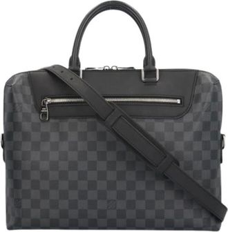 Louis Vuitton Pre-owned Handbags, male, Black, Size: ONE SIZE Pre-owned Damier Graphite Briefcase