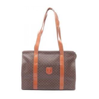 Celine Brown Coated Canvas Leather Tote Bag (Pre-Owned)